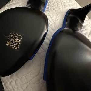 Saint Laurent silk blue heels